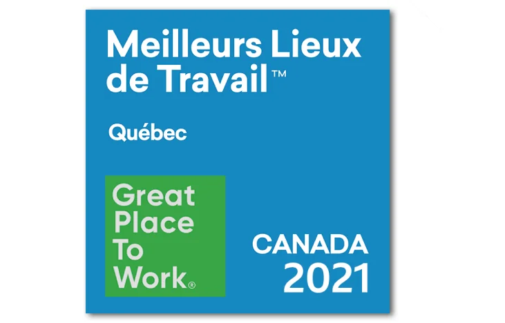 Best Places to Work Quebec 2021 Certification