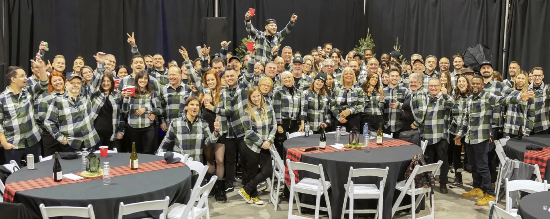 L’équipe de Heneault Gosselin réunie lors d’un événement